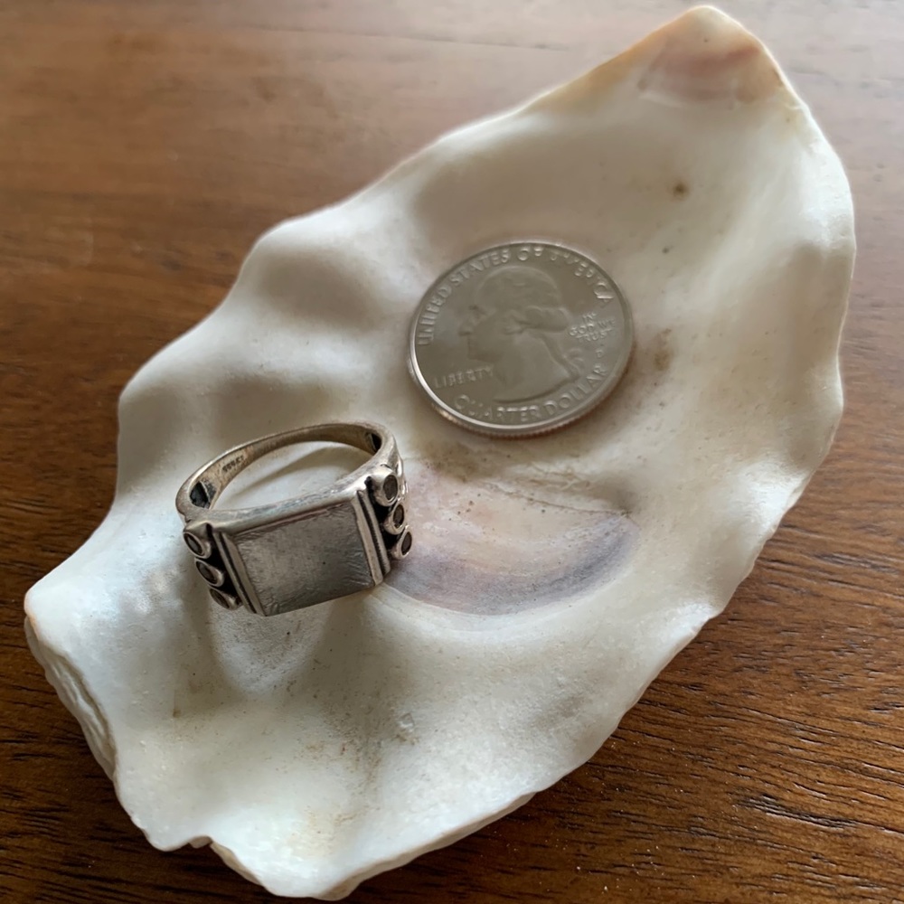 6.5 galena and citrine ring | sterling silver